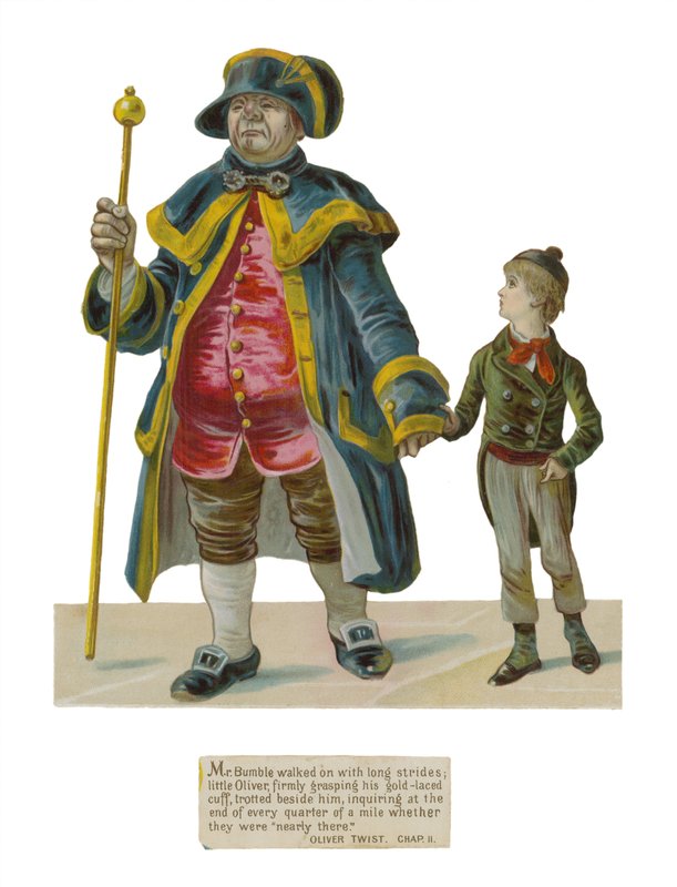 Mr Bumble och Oliver Twist av English School
