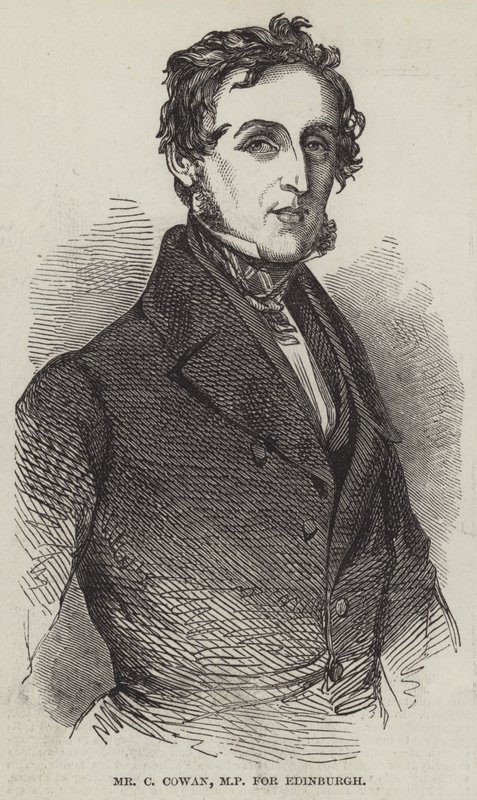 Mr C Cowan, MP för Edinburgh (gravyr) av English School
