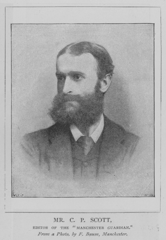 Mr CP Scott, redaktör för "Manchester Guardian" (gravyr) av English School