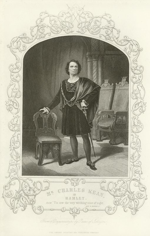 Mr Charles Kean som Hamlet, Hamlet, Akt III, Scen II av English School