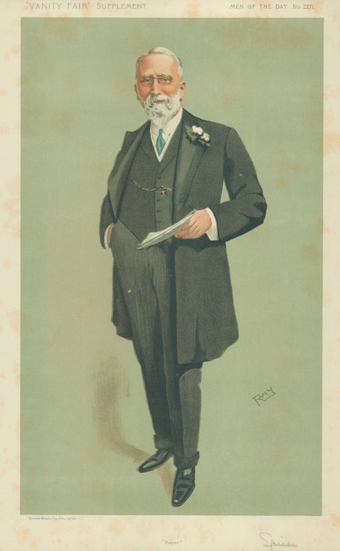 Mr Evan Spicer, Paper, 8 maj 1912, tecknad serie Vanity Fair av English School
