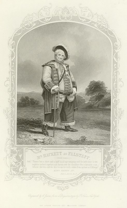 Mr Hackett som Falstaff, kung Henrik IV, del I av English School