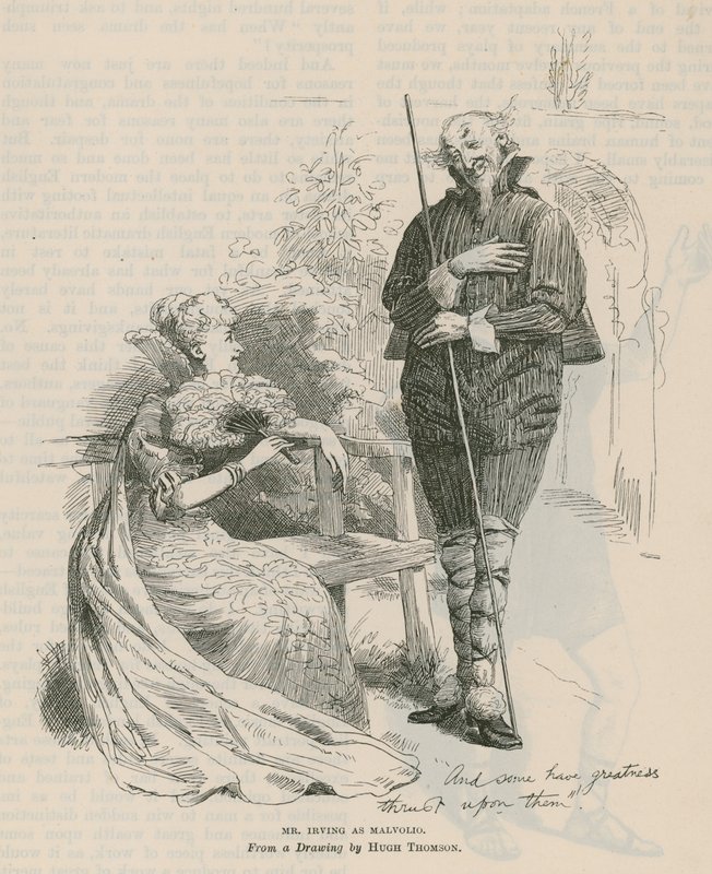 Mr Henry Irving, skådespelare, som Malvolio av English School
