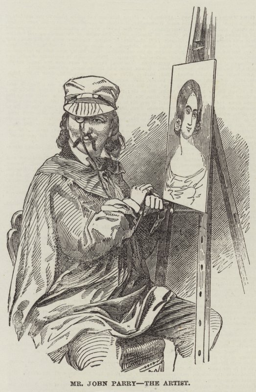 Mr John Parry, konstnären (gravyr) av English School