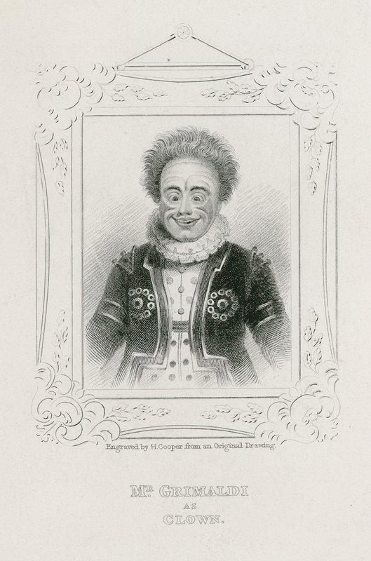 Mr Joseph Grimaldi som clown av English School