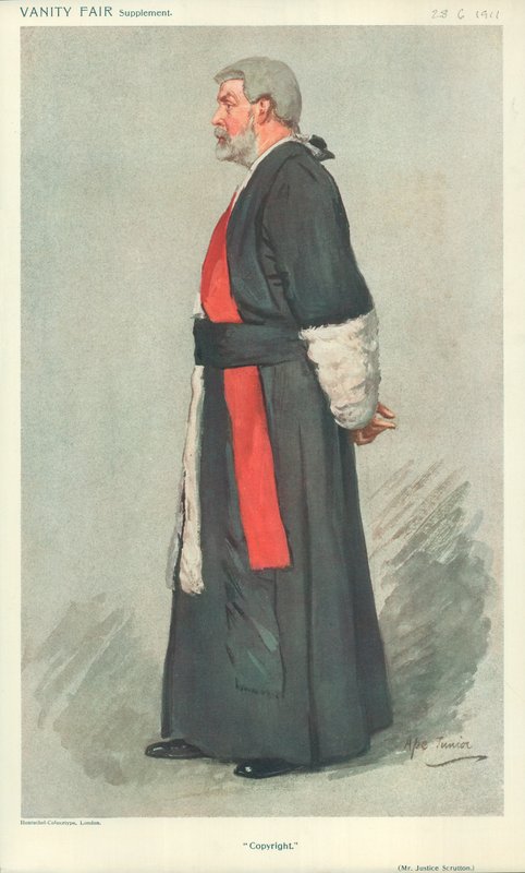 Mr Justice Scrutton, Copyright, 28 juni 1911, Vanity Fair-tecknad film av English School