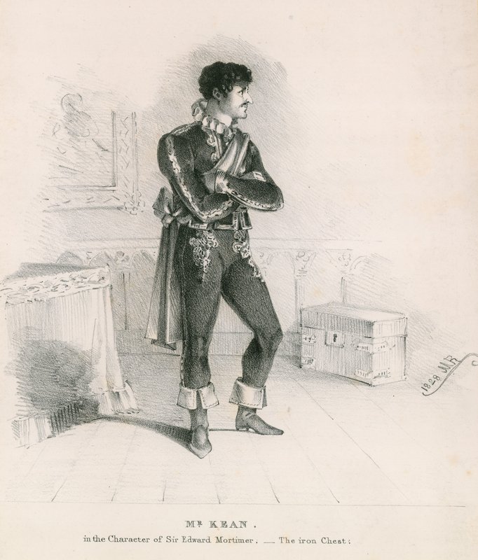 Mr Kean i karaktären av Sir Edward Mortimer i The Iron Chest av English School