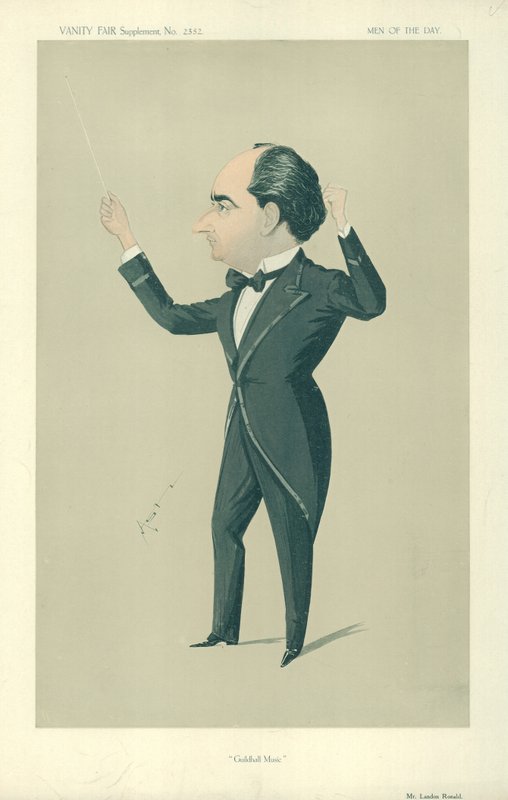 Mr Landon Ronald, Guildhall Music, 13 december 1913, tecknad serie Vanity Fair av English School