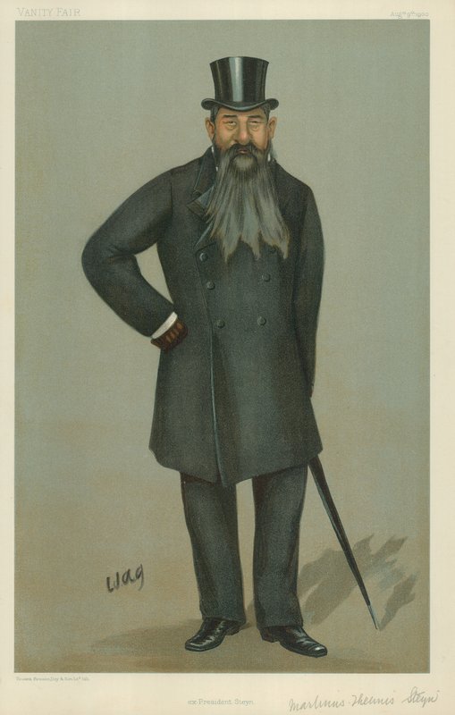 Mr Martinus Theunis Steyn, ex-president Steyn, 9 augusti 1900, tecknad Vanity Fair av English School