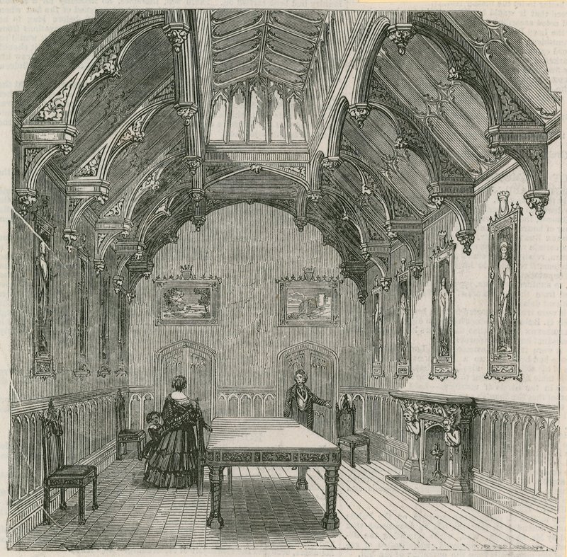Mr Russells nya herrgård, Park Lane, London: The Dining Hall av English School
