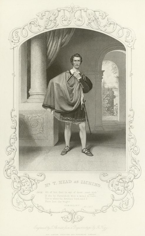 Mr T Mead som Iachimo, Cymbeline, akt I, scen VII av English School