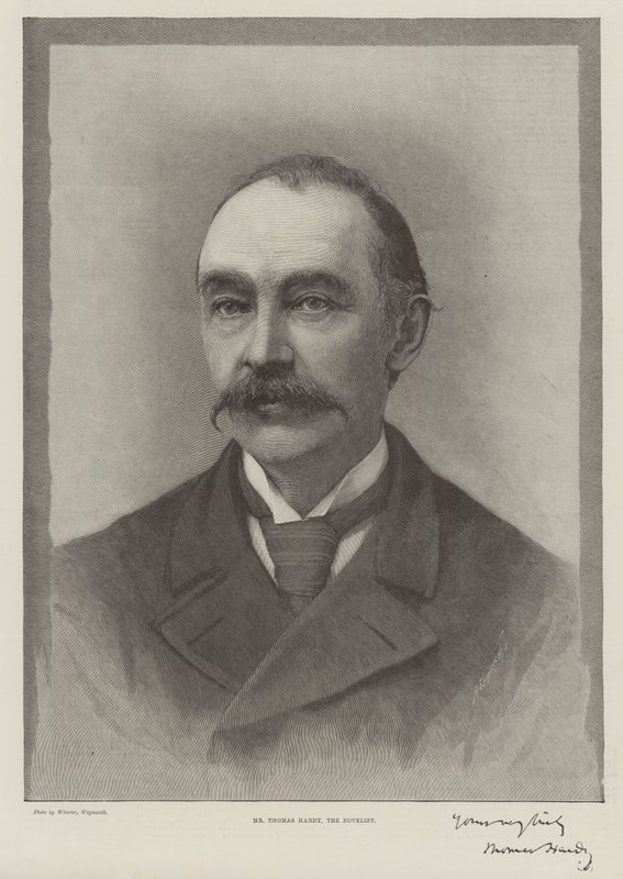Mr Thomas Hardy, romanförfattaren (gravyr) av English School