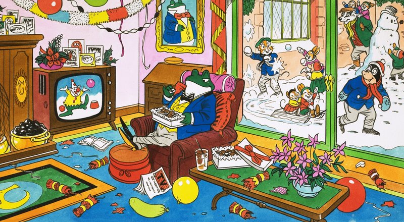 Mr Toad ser farve-tv av English School