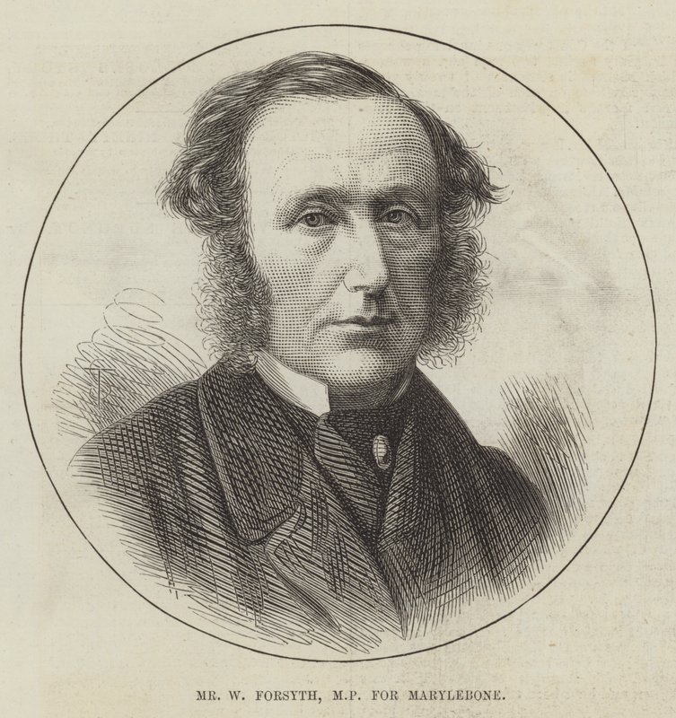 Mr W Forsyth, MP för Marylebone (gravyr) av English School