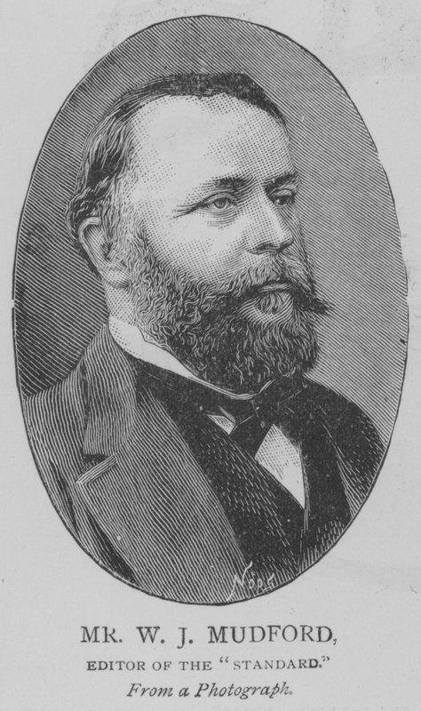Mr W J Mudford, redaktör för "Standard" (gravyr) av English School