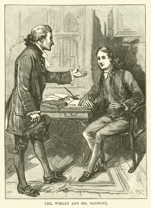 Mr Wesley och Mr Causton (gravyr) av English School