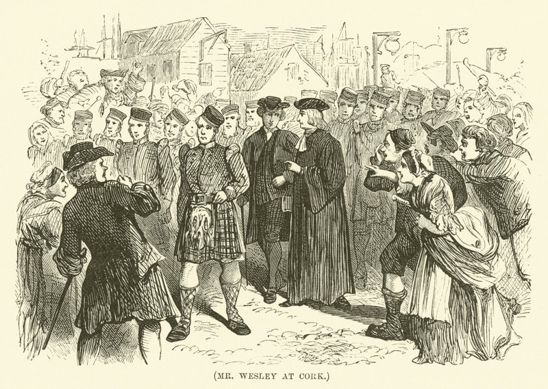 Mr Wesley vid Cork (gravyr) av English School