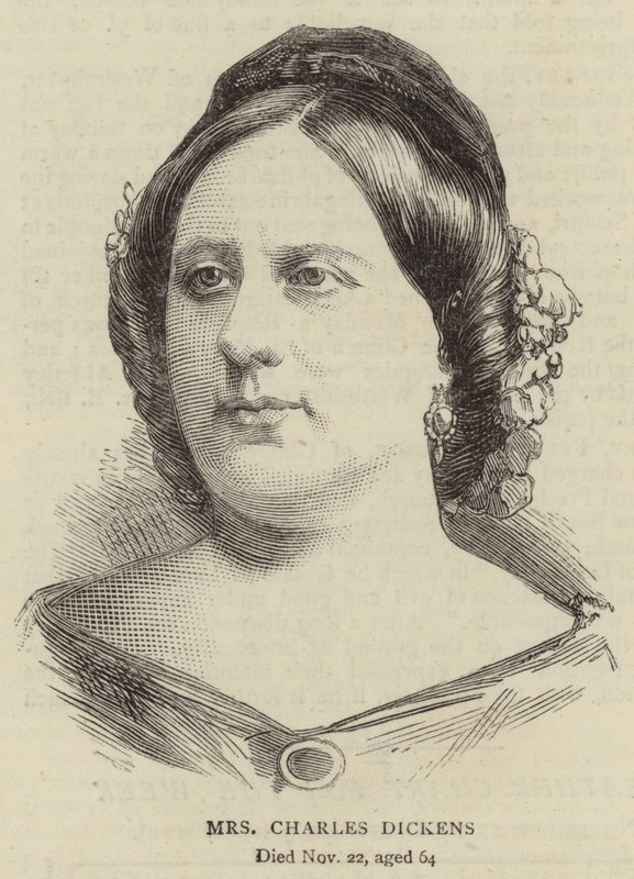 Mrs Charles Dickens (gravyr) av English School