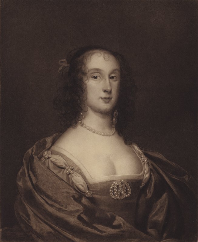 Mrs Fleetwood, tidigare Mrs Ireton (Bridget Cromwell), äldsta dotter till Oliver Cromwell (litografi) av English School