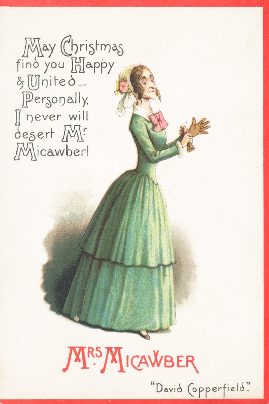 Mrs Micawber, julkort av English School
