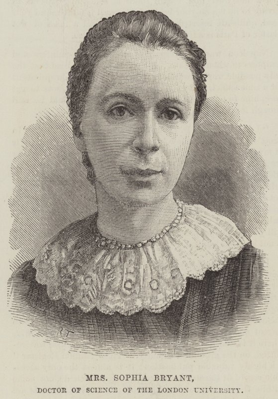 Mrs Sophia Bryant, Doctor of Science vid London University (gravyr) av English School