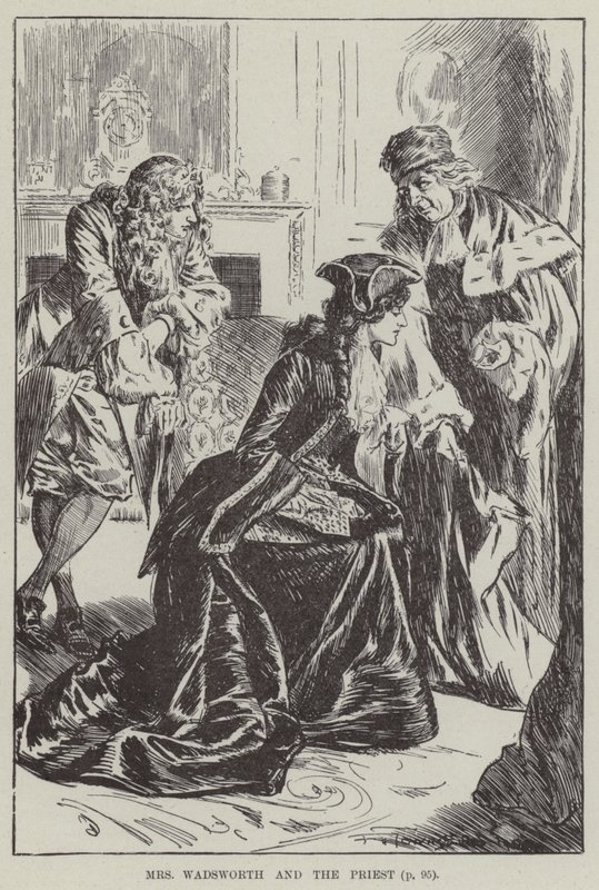Mrs Wadsworth och prästen (gravyr) av English School