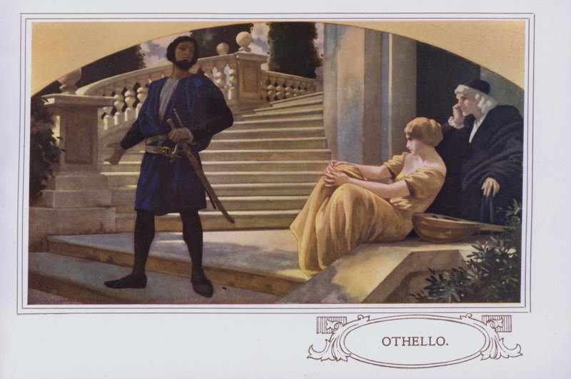 Väggmålningar i Peter Robinson restaurang: Othello (färg litho) av English School