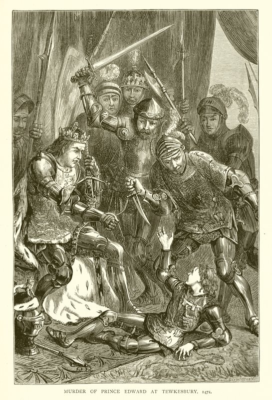 Mordet på prins Edward i Tewkesbury, 1471 av English School