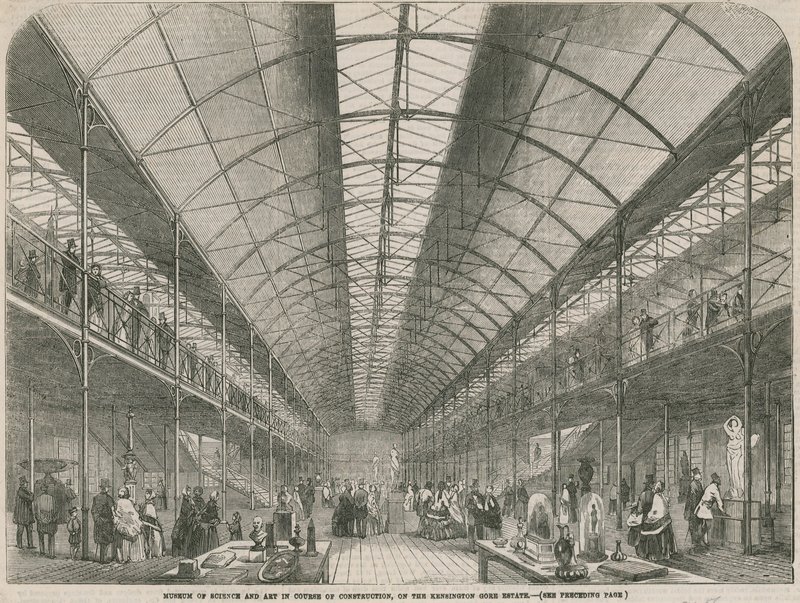 Museum of Science and Art håller på att byggas, på Kensington Gore Estate av English School