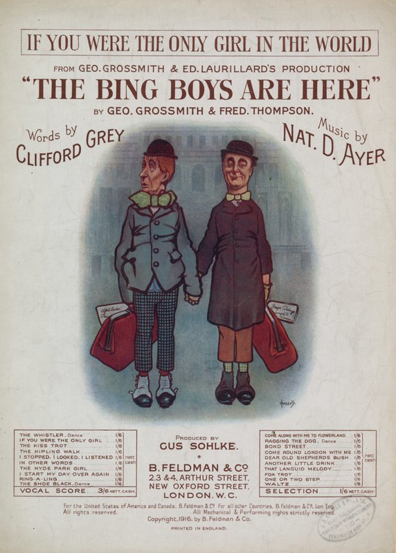 Musikblad för If You Were The Only Girl in the World av English School