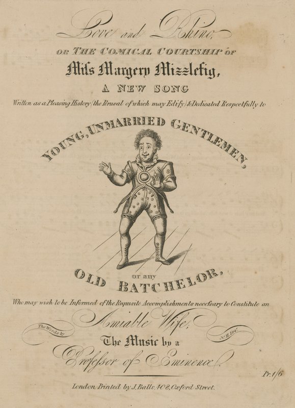 Musikmusik för Love and Rhino, eller The Comical Courtship of Miss Margery Mizzlefig av English School