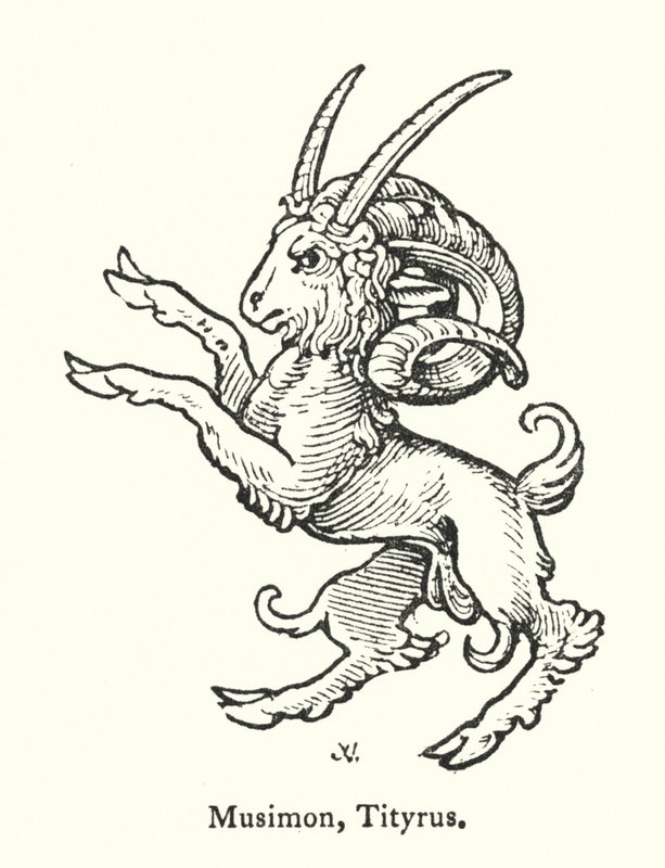 Musimon, Tityrus (gravyr) av English School
