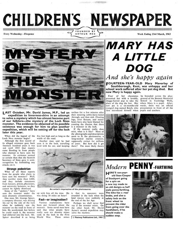 Mystery of the Monster, framsidan av 