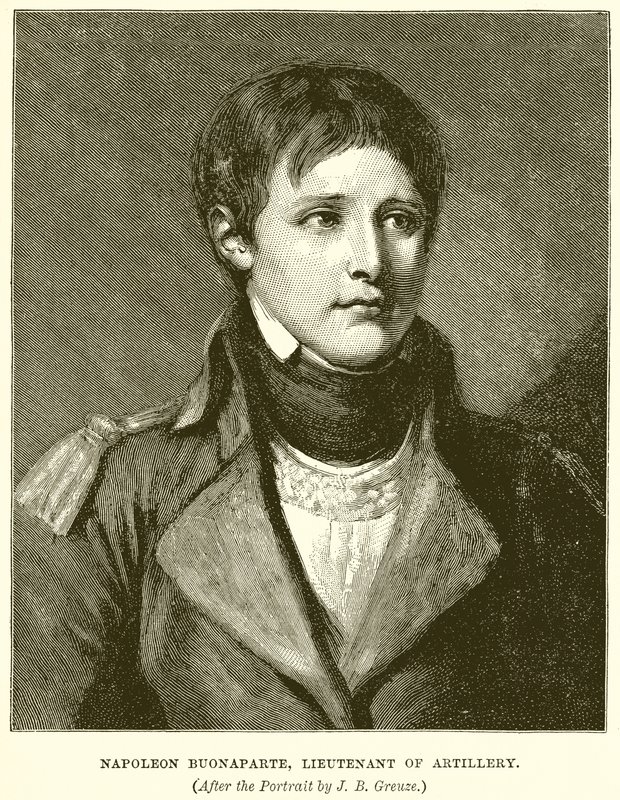 Napoleon Buonaparte, löjtnant för artilleriet av English School