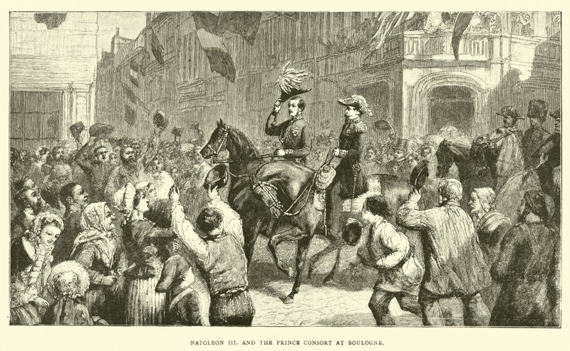 Napoleon III och prinsgemalen i Boulogne av English School