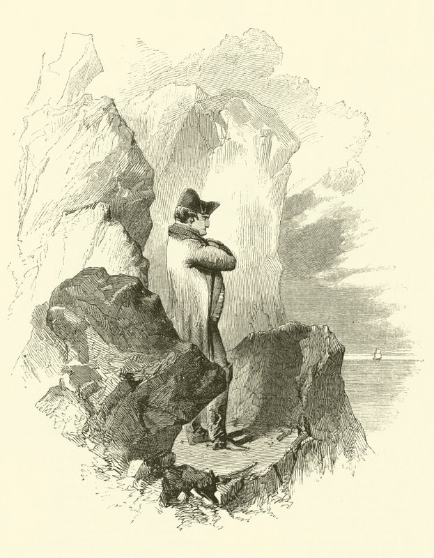 Napoleon i exil (gravyr) av English School