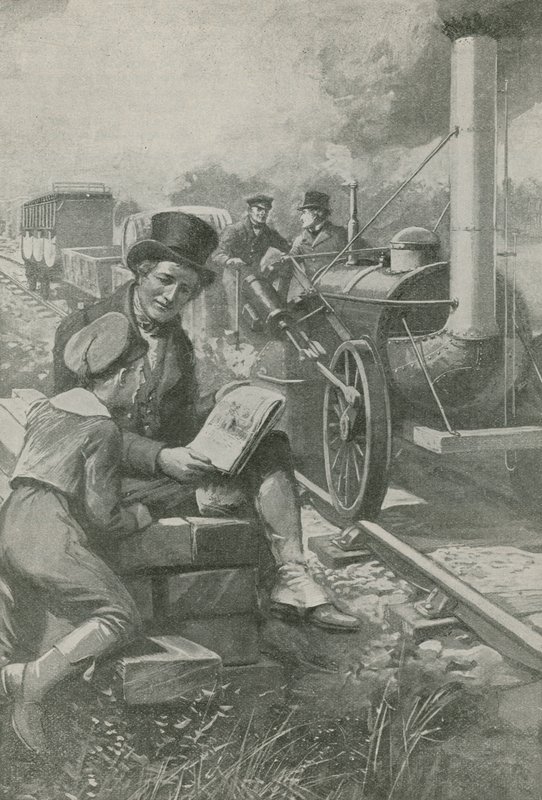 Nasmyth skisserar Stephensons motor av English School