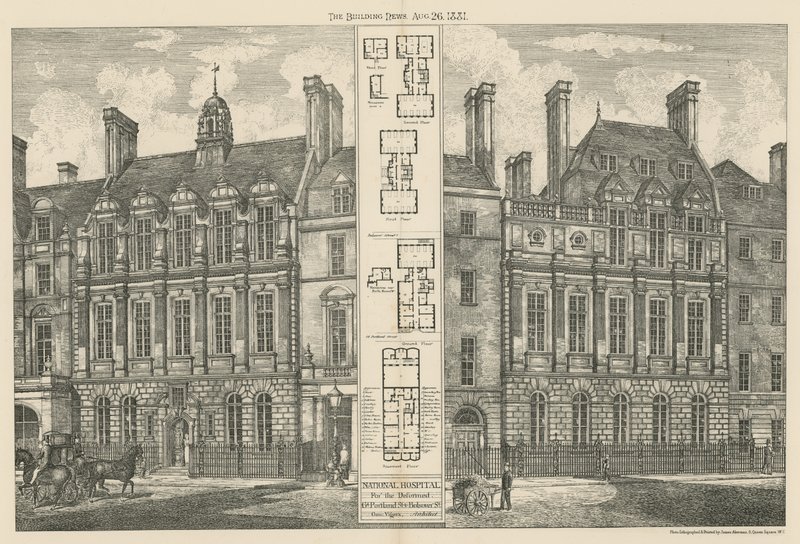 National Hospital for the Deformed, Great Portland Street och Bolsover Street av English School