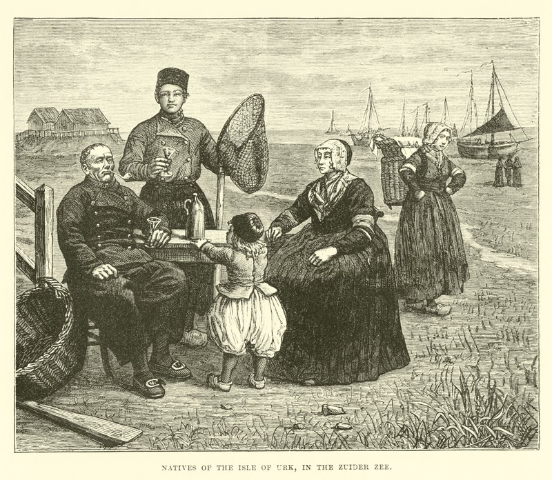 Infödda på Isle of Urk, i Zuider Zee av English School