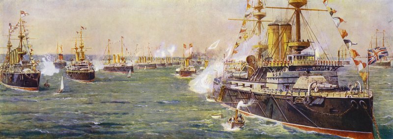 Naval recension på Spithead för drottning Victorias diamantjubileum av English School