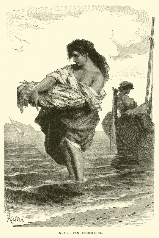 Napolitansk fisher-girl av English School