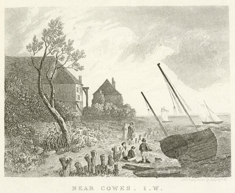 Nära Cowes, Isle of Wight (gravyr) av English School