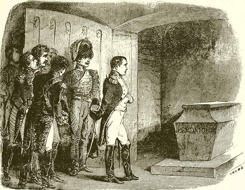 Napoleon vid Fredrik den stores grav av English School