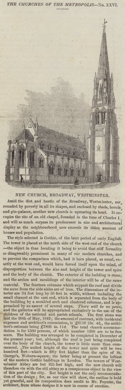 New Church, Broadway, Westminster (gravyr) av English School