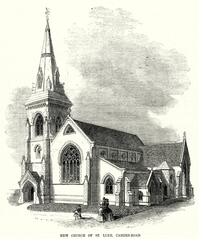 New Church of St Luke, Camden-Road (gravyr) av English School