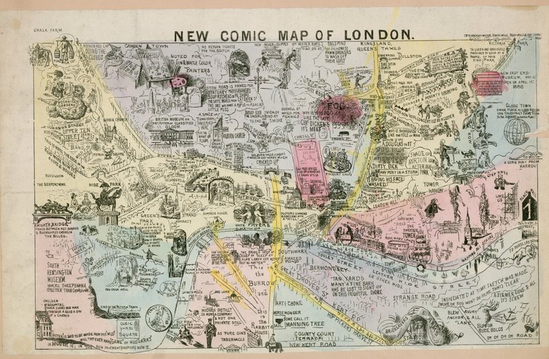 Ny komisk karta över London av English School
