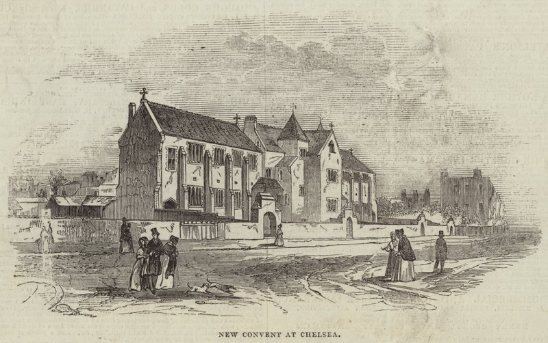 Nya kloster i Chelsea (gravyr) av English School