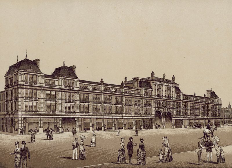 New Exchange Station, Liverpool (litografi) av English School