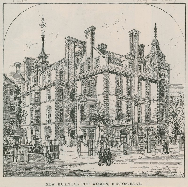 Nytt sjukhus för kvinnor, Euston Road, London av English School