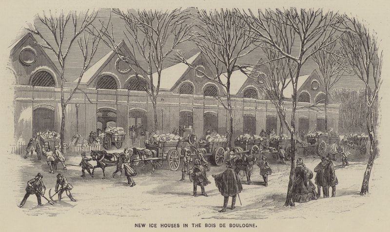 Nya ishus i Bois de Boulogne (gravyr) av English School